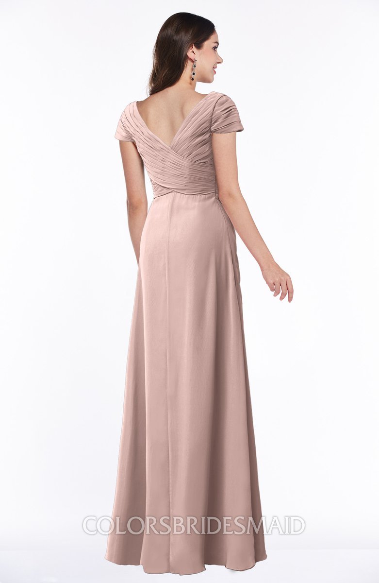 Neoprene Bridesmaid Long Dress/Gown - Old Rose, Women's Fashion, Dresses &  Sets, Evening dresses & gowns on Carousell