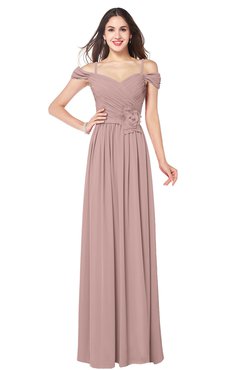 ColsBM Susan Bridal Rose Mature Short Sleeve Zipper Floor Length Ribbon Plus Size Bridesmaid Dresses