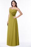 ColsBM Elaine Golden Olive Modern A-line Sleeveless Zip up Flower Plus Size Bridesmaid Dresses