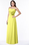 ColsBM Elaine Pale Yellow Modern A-line Sleeveless Zip up Flower Plus Size Bridesmaid Dresses