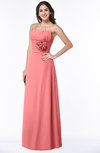 ColsBM Elaine Shell Pink Modern A-line Sleeveless Zip up Flower Plus Size Bridesmaid Dresses
