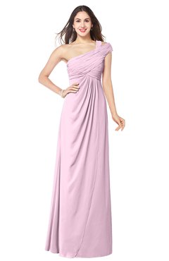 ColsBM Bethany Baby Pink Modern A-line Sleeveless Chiffon Floor Length Plus Size Bridesmaid Dresses