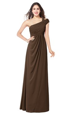 ColsBM Bethany Chocolate Brown Modern A-line Sleeveless Chiffon Floor Length Plus Size Bridesmaid Dresses