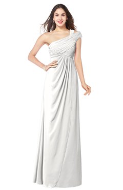 ColsBM Bethany Cloud White Modern A-line Sleeveless Chiffon Floor Length Plus Size Bridesmaid Dresses
