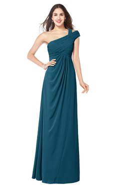 ColsBM Bethany Moroccan Blue Modern A-line Sleeveless Chiffon Floor Length Plus Size Bridesmaid Dresses