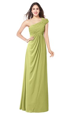 ColsBM Bethany Pistachio Modern A-line Sleeveless Chiffon Floor Length Plus Size Bridesmaid Dresses