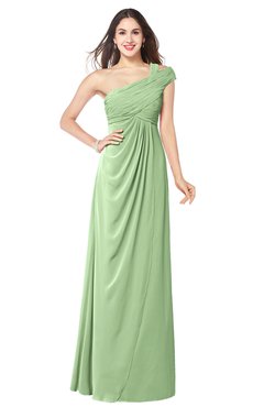 ColsBM Bethany Sage Green Modern A-line Sleeveless Chiffon Floor Length Plus Size Bridesmaid Dresses