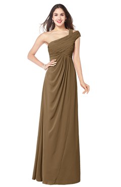 ColsBM Bethany Truffle Modern A-line Sleeveless Chiffon Floor Length Plus Size Bridesmaid Dresses