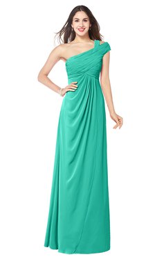 ColsBM Bethany Viridian Green Modern A-line Sleeveless Chiffon Floor Length Plus Size Bridesmaid Dresses