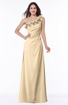 ColsBM Nola Apricot Gelato Modern A-line One Shoulder Chiffon Ruching Plus Size Bridesmaid Dresses
