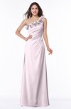 ColsBM Nola Blush Modern A-line One Shoulder Chiffon Ruching Plus Size Bridesmaid Dresses