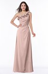 ColsBM Nola Dusty Rose Modern A-line One Shoulder Chiffon Ruching Plus Size Bridesmaid Dresses