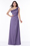 ColsBM Nola Lilac Modern A-line One Shoulder Chiffon Ruching Plus Size Bridesmaid Dresses