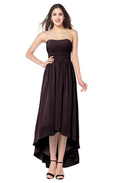 ColsBM Autumn Italian Plum Simple A-line Sleeveless Zip up Asymmetric Ruching Plus Size Bridesmaid Dresses