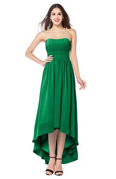 ColsBM Autumn Jelly Bean Simple A-line Sleeveless Zip up Asymmetric Ruching Plus Size Bridesmaid Dresses