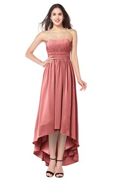 ColsBM Autumn Lantana Simple A-line Sleeveless Zip up Asymmetric Ruching Plus Size Bridesmaid Dresses