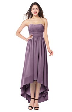 ColsBM Autumn Valerian Simple A-line Sleeveless Zip up Asymmetric Ruching Plus Size Bridesmaid Dresses