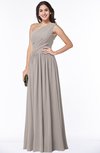 ColsBM Felicity Fawn Classic A-line One Shoulder Half Backless Floor Length Pleated Plus Size Bridesmaid Dresses