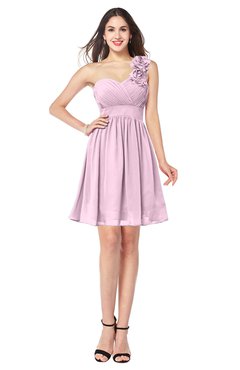 ColsBM Bianca Baby Pink Elegant Sweetheart Sleeveless Zipper Mini Flower Plus Size Bridesmaid Dresses