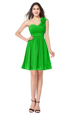 ColsBM Bianca Classic Green Elegant Sweetheart Sleeveless Zipper Mini Flower Plus Size Bridesmaid Dresses