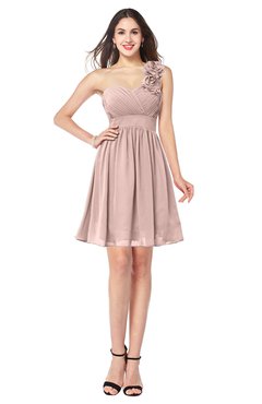 ColsBM Bianca Dusty Rose Elegant Sweetheart Sleeveless Zipper Mini Flower Plus Size Bridesmaid Dresses