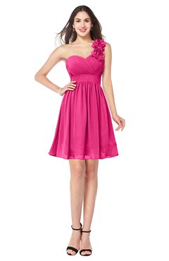 ColsBM Bianca Fandango Pink Elegant Sweetheart Sleeveless Zipper Mini Flower Plus Size Bridesmaid Dresses