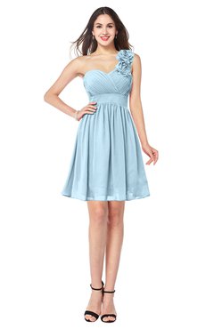 ColsBM Bianca Ice Blue Elegant Sweetheart Sleeveless Zipper Mini Flower Plus Size Bridesmaid Dresses