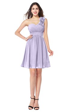 ColsBM Bianca Light Purple Elegant Sweetheart Sleeveless Zipper Mini Flower Plus Size Bridesmaid Dresses