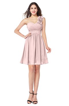 ColsBM Bianca Pastel Pink Elegant Sweetheart Sleeveless Zipper Mini Flower Plus Size Bridesmaid Dresses