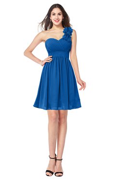 ColsBM Bianca Royal Blue Elegant Sweetheart Sleeveless Zipper Mini Flower Plus Size Bridesmaid Dresses