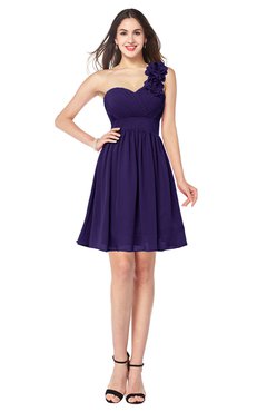 ColsBM Bianca Royal Purple Elegant Sweetheart Sleeveless Zipper Mini Flower Plus Size Bridesmaid Dresses