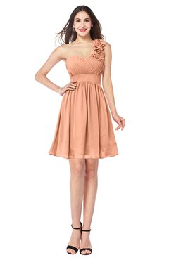 ColsBM Bianca Salmon Elegant Sweetheart Sleeveless Zipper Mini Flower Plus Size Bridesmaid Dresses