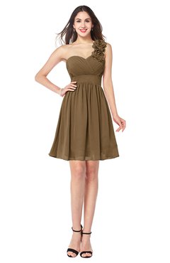 ColsBM Bianca Truffle Elegant Sweetheart Sleeveless Zipper Mini Flower Plus Size Bridesmaid Dresses