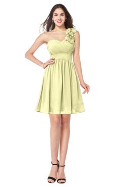 ColsBM Bianca Wax Yellow Elegant Sweetheart Sleeveless Zipper Mini Flower Plus Size Bridesmaid Dresses
