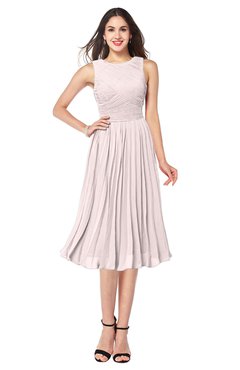 ColsBM Wynter Angel Wing Traditional A-line Jewel Sleeveless Tea Length Pleated Plus Size Bridesmaid Dresses