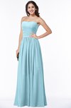 ColsBM Janelle Aqua Modern Zip up Chiffon Floor Length Pleated Plus Size Bridesmaid Dresses