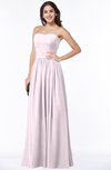 ColsBM Janelle Blush Modern Zip up Chiffon Floor Length Pleated Plus Size Bridesmaid Dresses