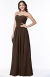 ColsBM Janelle Copper Modern Zip up Chiffon Floor Length Pleated Plus Size Bridesmaid Dresses