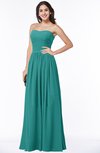 ColsBM Janelle Emerald Green Modern Zip up Chiffon Floor Length Pleated Plus Size Bridesmaid Dresses