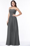 ColsBM Janelle Grey Modern Zip up Chiffon Floor Length Pleated Plus Size Bridesmaid Dresses