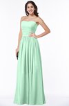 ColsBM Janelle Honeydew Modern Zip up Chiffon Floor Length Pleated Plus Size Bridesmaid Dresses