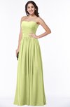 ColsBM Janelle Lime Green Modern Zip up Chiffon Floor Length Pleated Plus Size Bridesmaid Dresses