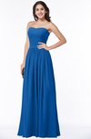 ColsBM Janelle Royal Blue Modern Zip up Chiffon Floor Length Pleated Plus Size Bridesmaid Dresses