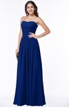 ColsBM Janelle Sodalite Blue Modern Zip up Chiffon Floor Length Pleated Plus Size Bridesmaid Dresses