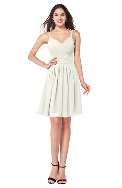 ColsBM Scarlet Cream Simple Spaghetti Sleeveless Half Backless Ribbon Plus Size Bridesmaid Dresses
