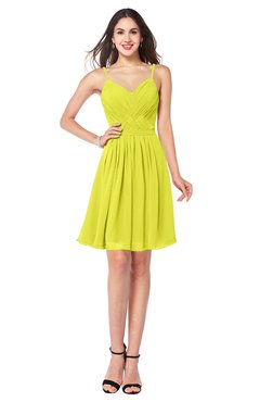 ColsBM Scarlet Sulphur Spring Simple Spaghetti Sleeveless Half Backless Ribbon Plus Size Bridesmaid Dresses