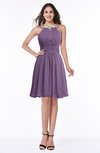 ColsBM Brynn Chinese Violet Simple A-line Jewel Half Backless Beaded Bridesmaid Dresses