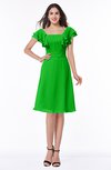 ColsBM Emely Classic Green Simple A-line Portrait Knee Length Ribbon Plus Size Bridesmaid Dresses