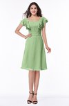 ColsBM Emely Gleam Simple A-line Portrait Knee Length Ribbon Plus Size Bridesmaid Dresses