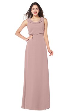 ColsBM Willow Blush Pink Classic A-line Jewel Sleeveless Zipper Draped Plus Size Bridesmaid Dresses